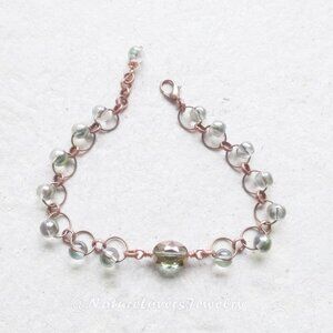 Iridescent Glass Beads & Copper Bracelet ~ Warm Sexy Seductive Feminine Essence!